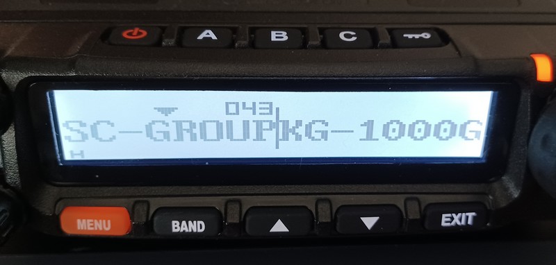 Wouxun KG-1000G Scan Group Menu Option