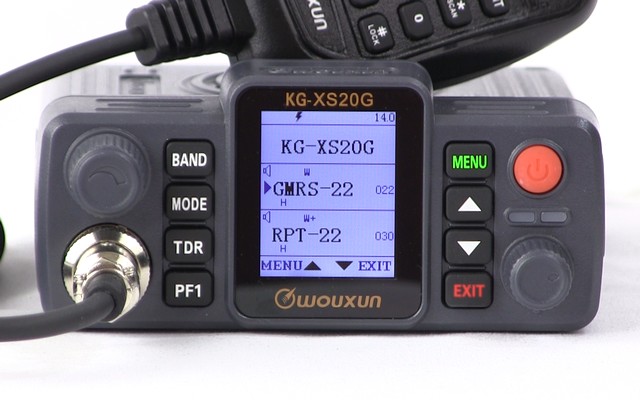 Wouxun KG-XS20G Mobile GMRS Two Way Radio Front Panel