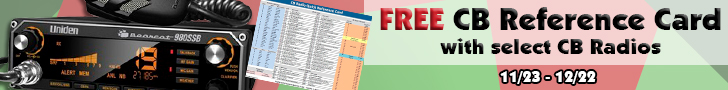 FREE CB Radio Quick Reference Card with purchase of a select CB Radio!