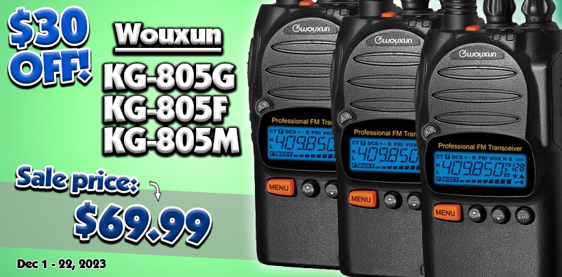 $30 OFF Wouxun KG-S805 Series Two Way Radio!
