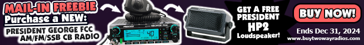 FREE HP2 Loudspeaker with purchase of a President GEORGE FCC CB Radio!