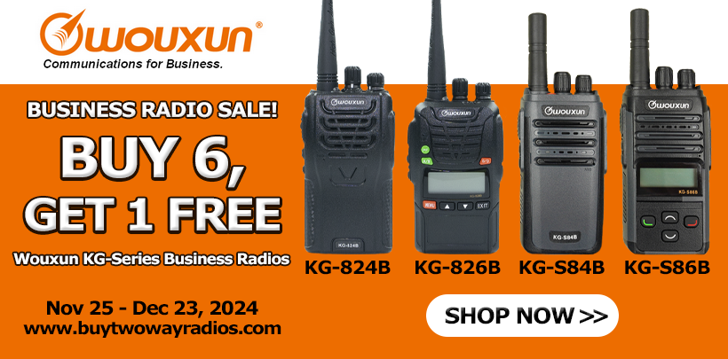 Buy 6 Wouxun Business Radios, Get 1 FREE!