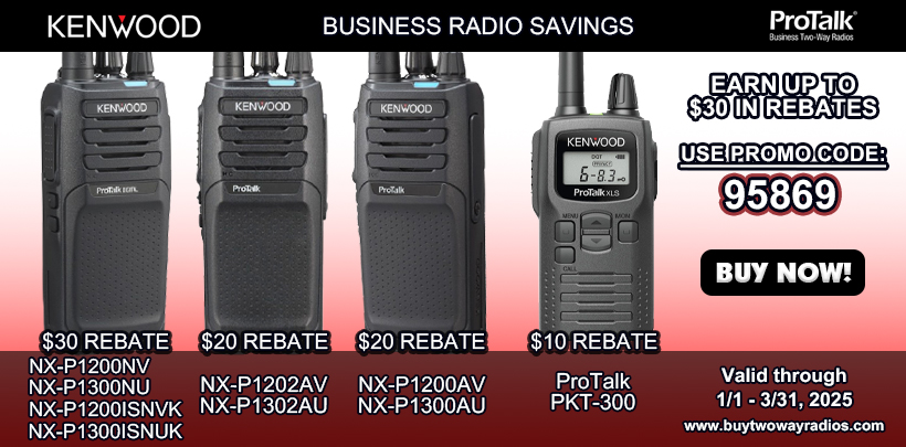 Kenwood ProTalk $10-$30 Rebate Q1 2025