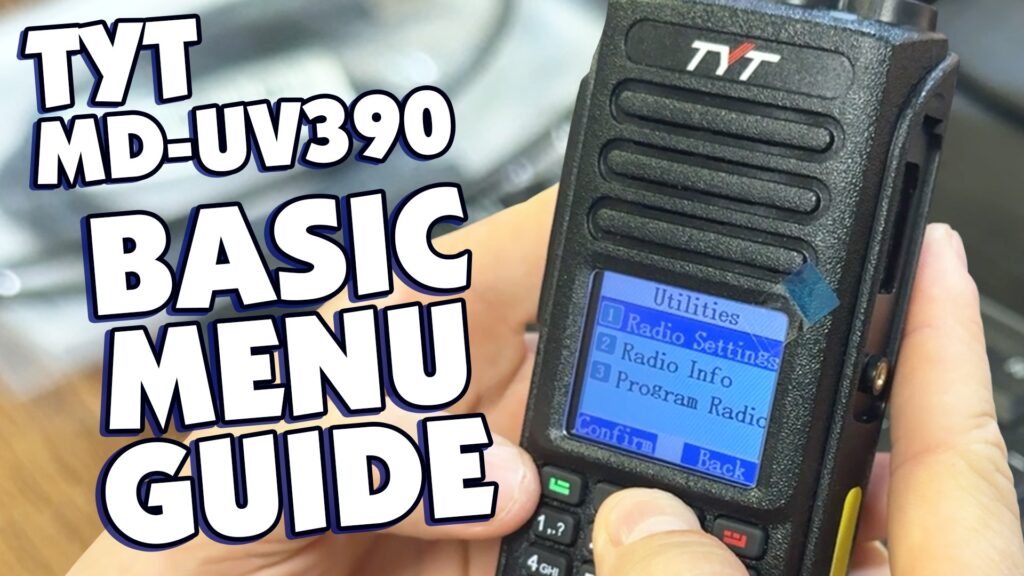 Basic Menu Guide for the TYT MD-UV390