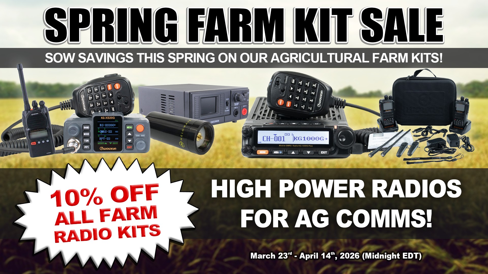 Get 10% OFF all Farm Radio Kits!