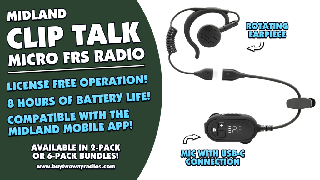 Midland ClipTalk License Free Micro FRS Radio