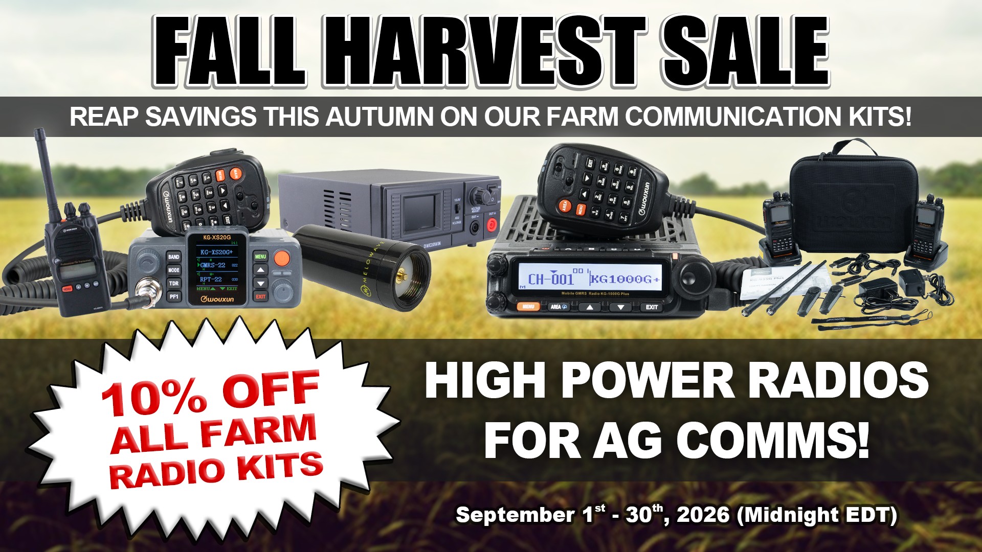 Get 10% OFF all Farm Radio Kits!