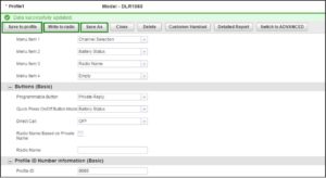 Motorola DLR Series Programming Profile Save As